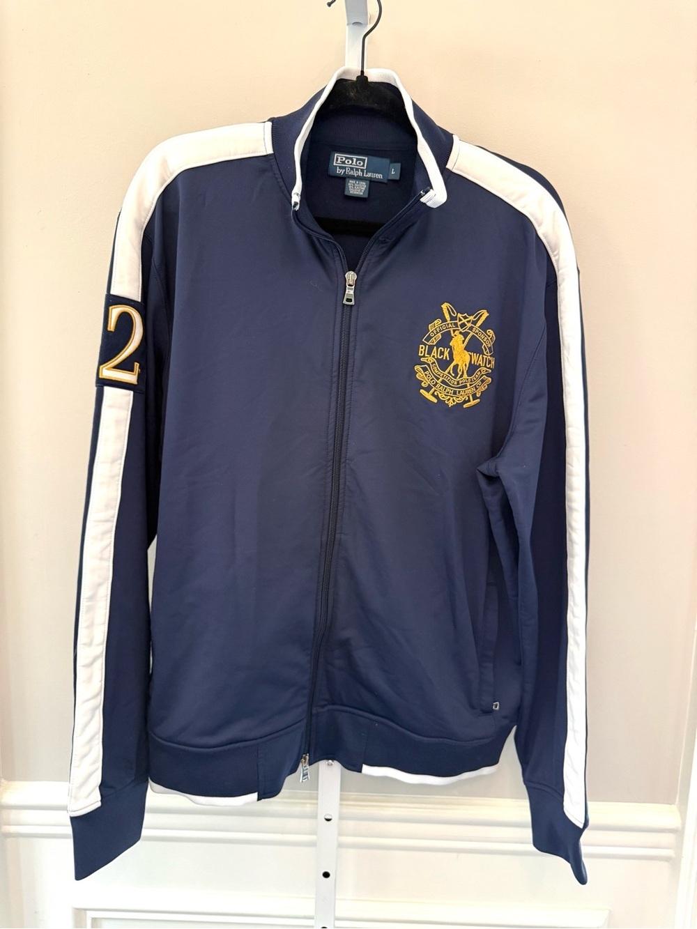 Polo Ralph Lauren Black Watch Track Jacket Blue Full Zip Men’s Size L